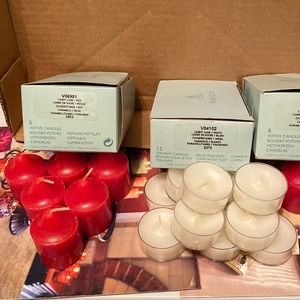 Vintage Partylite Candy Cane Votives and Tealights